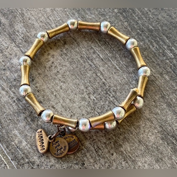 Alex and Ani Jewelry - Alex and Ani two tone bamboo pattern wrap around bracelet